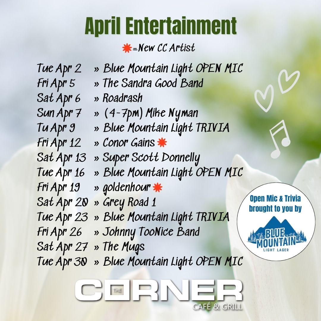 April 2024 Entertainment at the Corner Cafe Thornbury