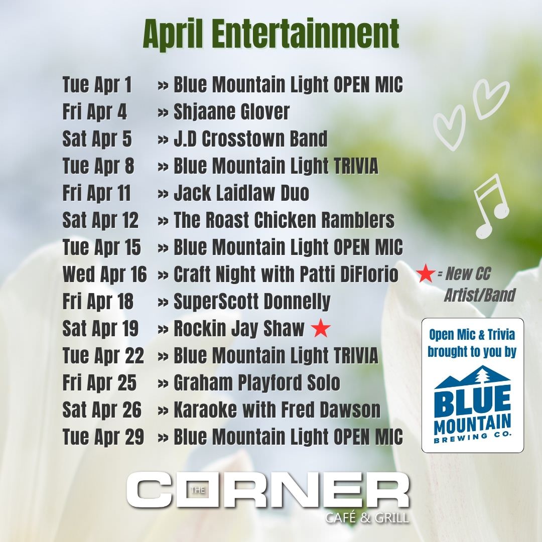 April 2025 - Entertainment & Music Lineup