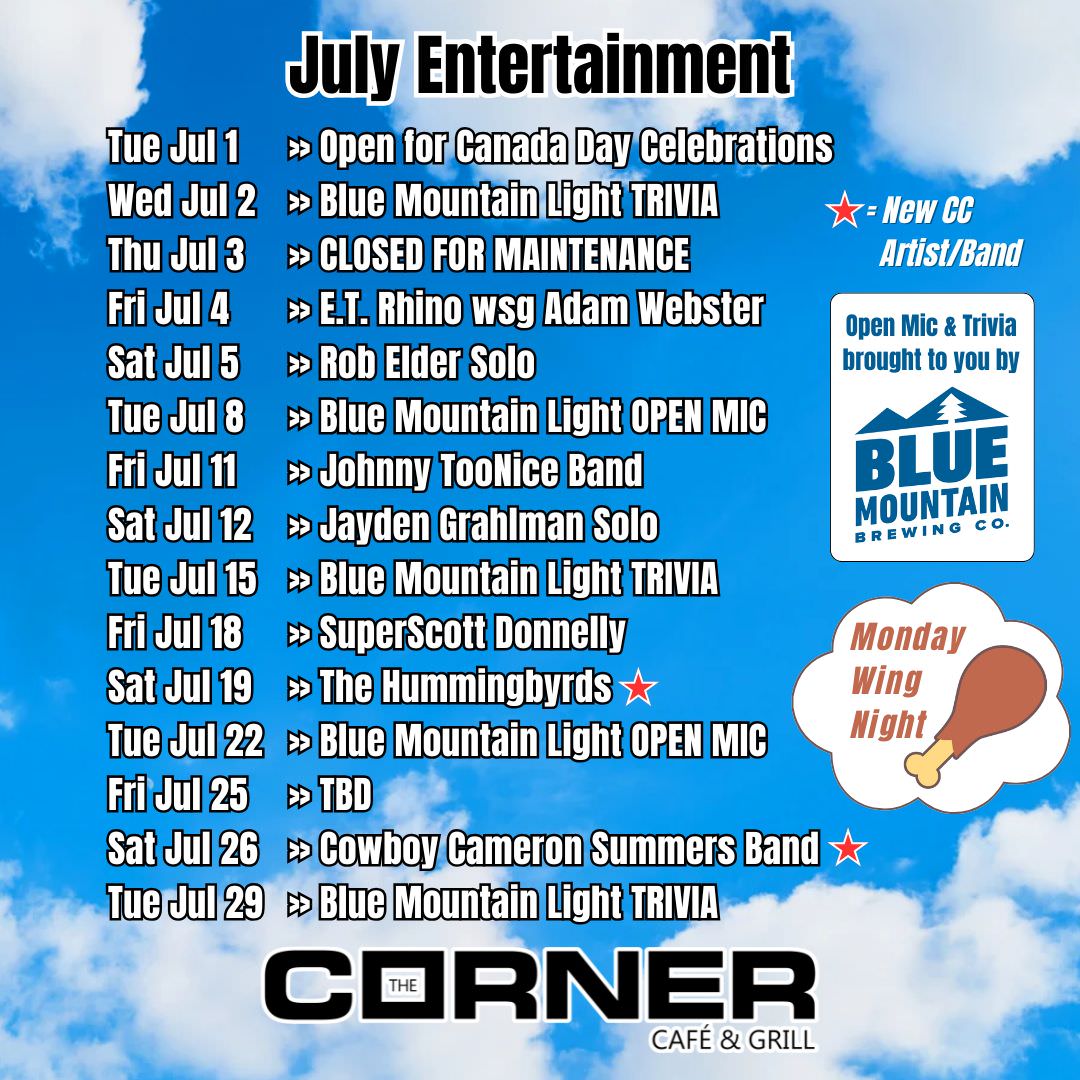 July 2025 - Entertainment & Music Lineup