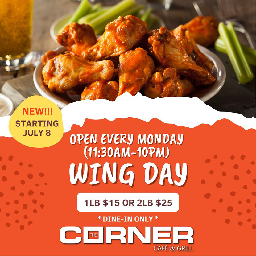 Open Every Monday Wing Day