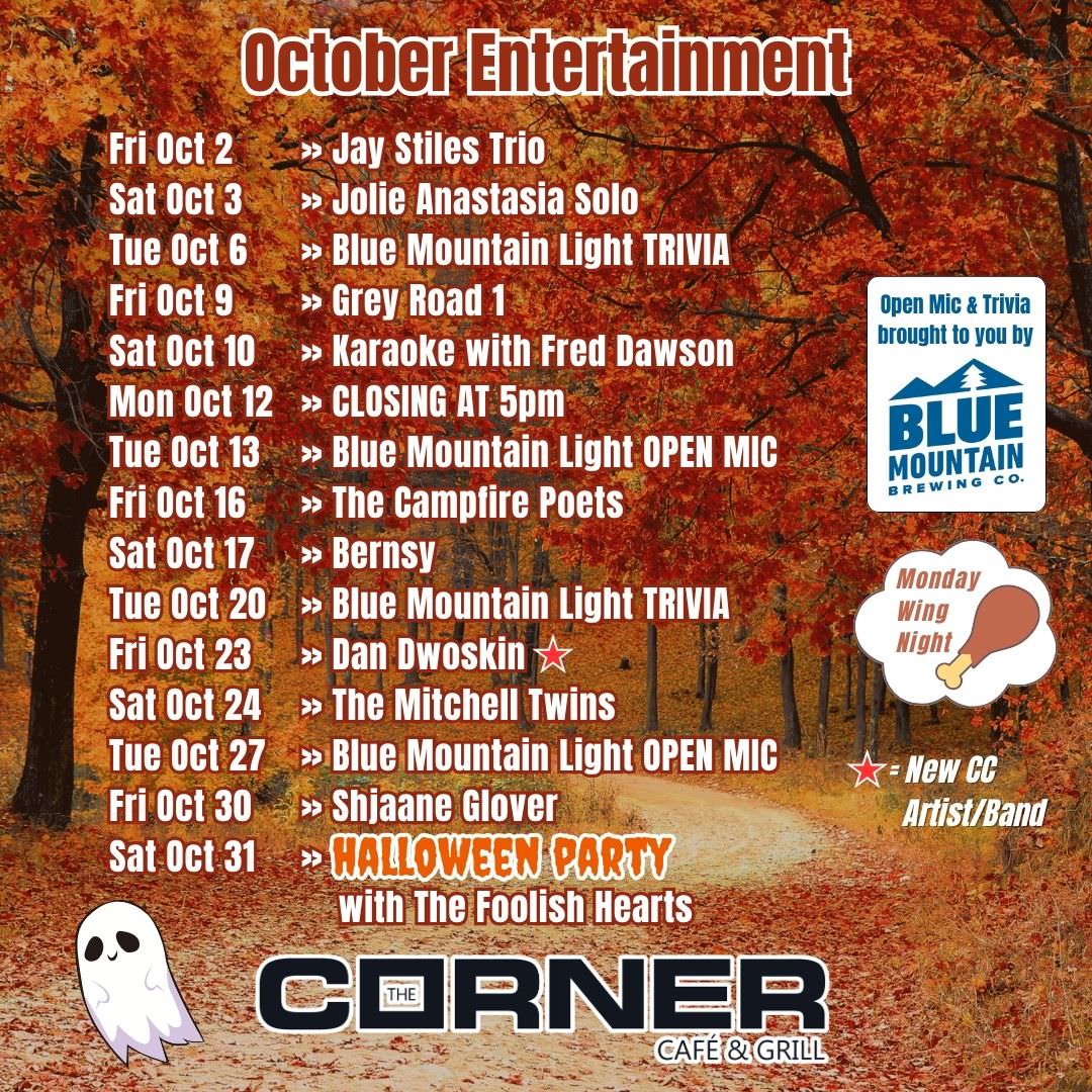 October 2026 - Entertainment & Music Lineup